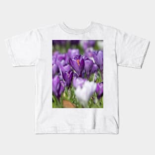 Purple Crocus Kids T-Shirt